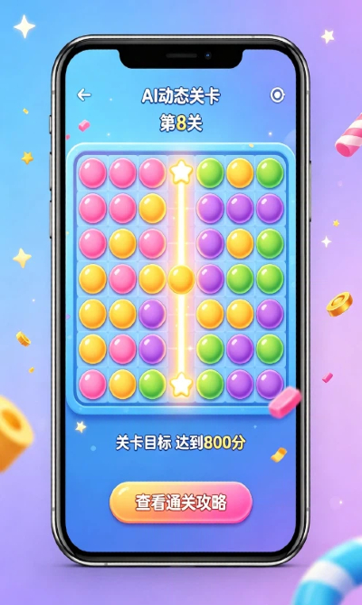 极速糖果 AI 版 糖果消除关卡 清新画风游戏界面